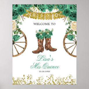 Affiche de bienvenue Western Green Hunter Charra