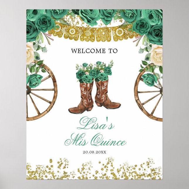 Affiche de bienvenue Western Green Hunter Charra (Devant)