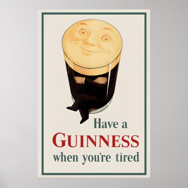 Affiche de bière Guinness Pint  John Gilroy Vintag (Devant)