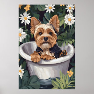 Affiche de Biewer Terrier dans une baignoire, Chie