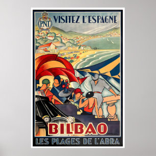 Affiche de Bilbao Impression Vintage Espagnole Voy