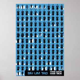 Affiche de bleu de SIU Lim Tao de Chun d'aile