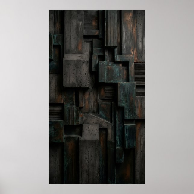 Affiche de Blocs Industriels Verticaux (Devant)