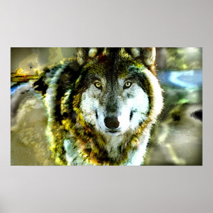 Affiche de Bois de construction-Loup de