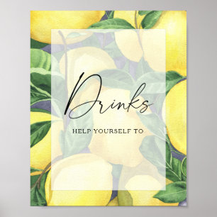 Affiche de boissons - Citrons