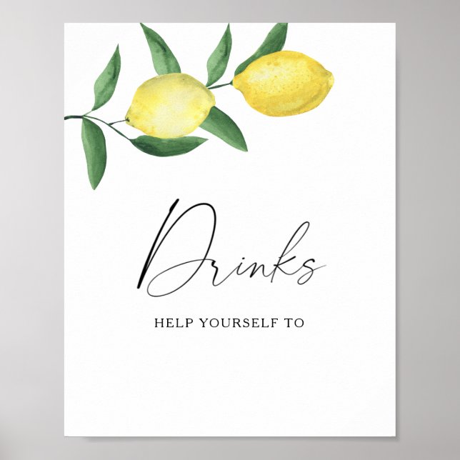 Affiche de boissons - Citrons (Devant)