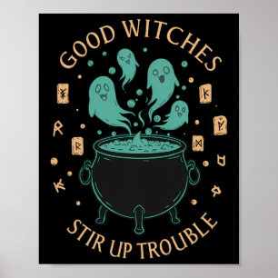 Affiche De Bonnes Sorcières Remédient Aux Problèmes Hallow