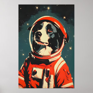 Affiche de Border Collie Astronaute, Border Collie