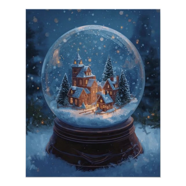 Affiche de boule à neige de Noël (Devant)