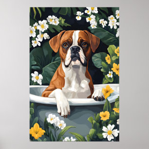 Affiche de Boxer dans la baignoire, Affiche de chi