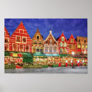 Affiche de Bruges avec Grote Markt
