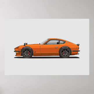 Affiche de Bug Legendary Classic Orange 240z Fairl