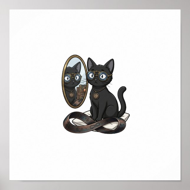 Affiche de bureau de Lady Justice Black Cat	 (Devant)