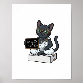 Affiche de bureau de Lady Justice Black Cat Law