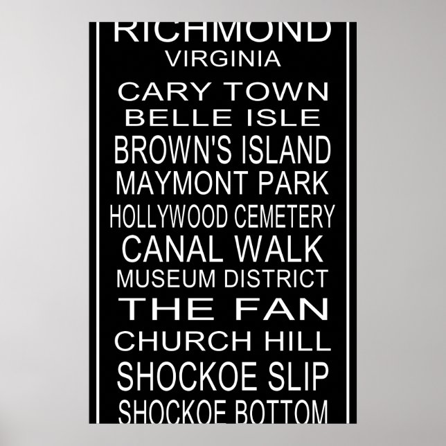 Affiche de Bus roll Richmond Virginie (Devant)