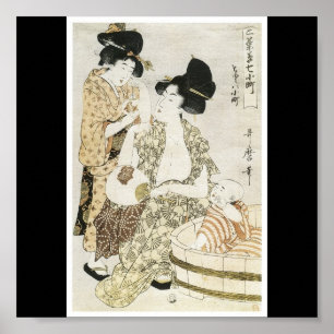 Affiche de C. de peinture japonais 1800's tôt