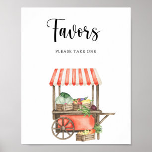Affiche de cadeaux de baby shower faits localement