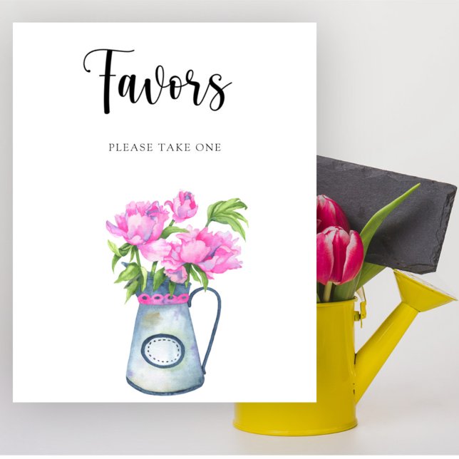 Affiche de cadeaux pour baby shower avec un pichet (Créateur téléchargé)