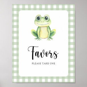 Affiche de cadeaux pour Baby shower Little Frog