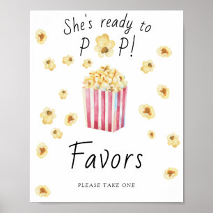 Affiche de cadeaux pour baby shower Popcorn