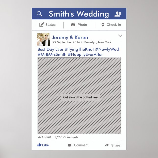 Affiche de cadre de photomaton de fête des médias  (Devant)