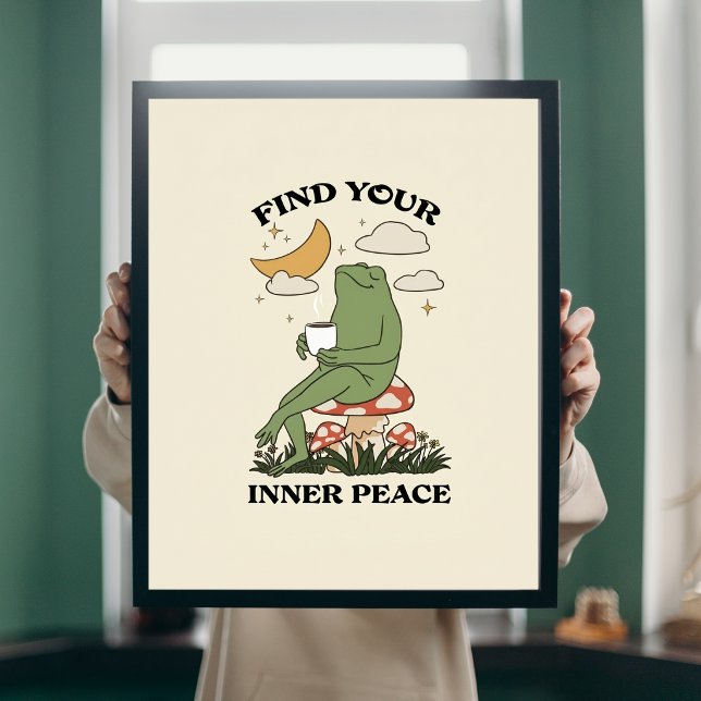 Affiche de café champignon grenouille Trouvez votr (Créateur téléchargé)