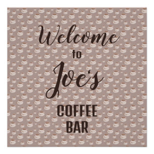 Affiche de café de station de bar à café personnal
