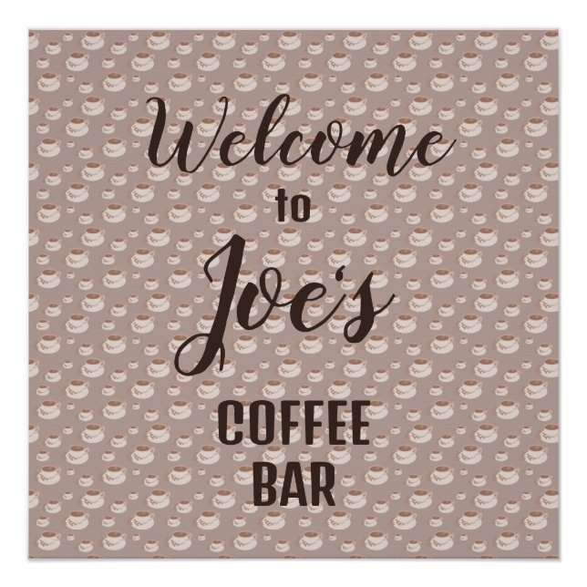 Affiche de café de station de bar à café personnal (Devant)