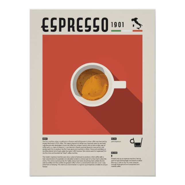 Affiche de café en tasse d'espresso (Devant)