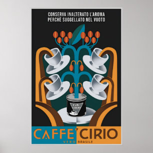 Affiche de café futuriste italien Fortunato Depero