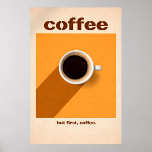 Affiche de café minimaliste, Art mural de cuisine