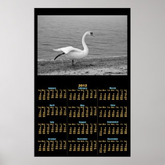 Affiche de calendrier 2012 du cygne dansant