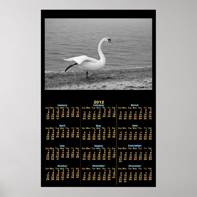 Affiche de calendrier 2012 du cygne dansant (Devant)