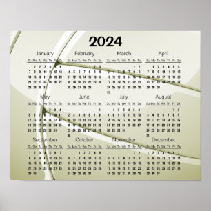 Affiche de calendrier de design de volley-ball 202