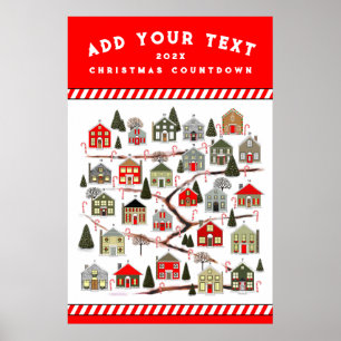 Affiche de calendrier de l'Avent de Noël personnal