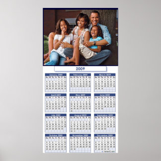 AFFICHE DE CALENDRIER FAMILLE OBAMA - Personnalisé