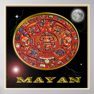 affiche de calendrier maya