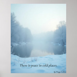 Affiche de calme minimal en hiver – Art mural neut