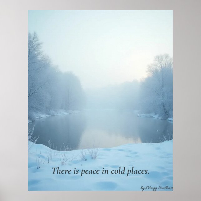 Affiche de calme minimal en hiver – Art mural neut (Devant)