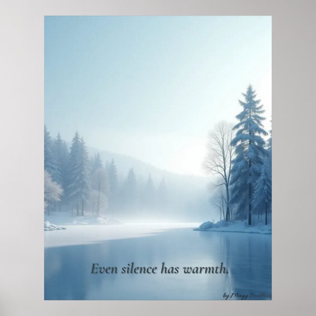 Affiche de calme minimal en hiver – Art mural neut (Devant)