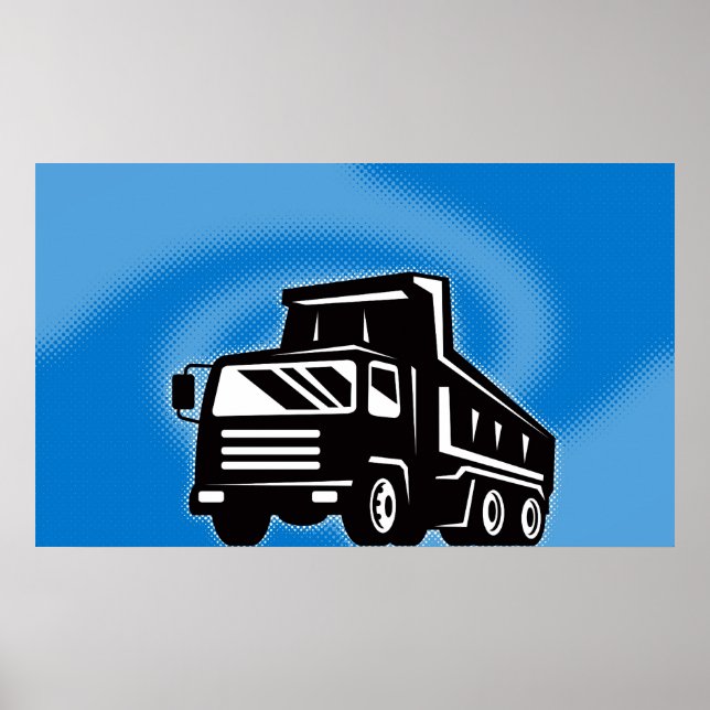 affiche de camion camion de camion à benne de cons (Devant)