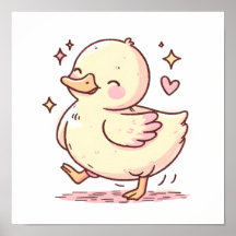 Affiche de canard fantaisiste