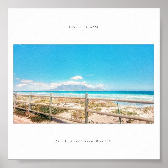 Affiche de Cape Town Table Mountain Plage Ocean Vi (Devant)