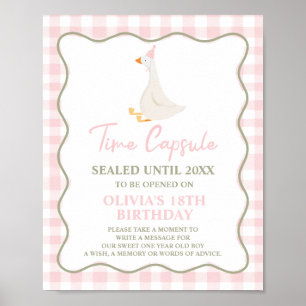 Affiche de capsule temporelle pour le 1er annivers