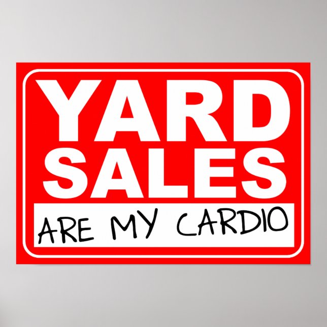 Affiche de Cardio pour Vente de Jardin (Devant)