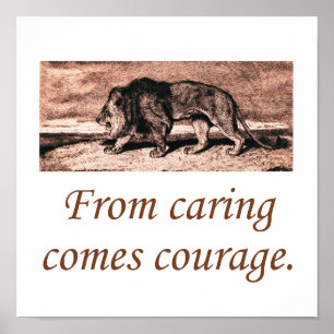Affiche De Caring vient le courage