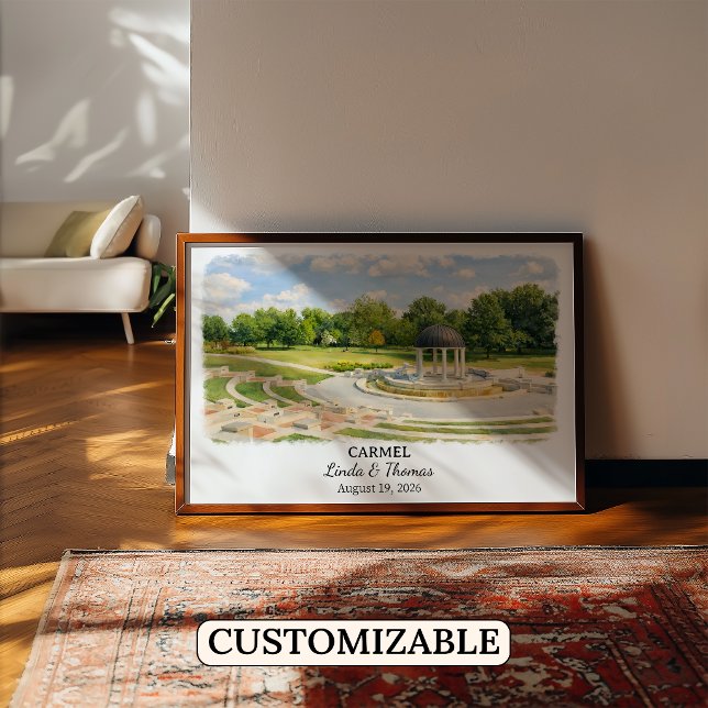 Affiche de Carmel Indiana, Aquarelle, Sur mesure (Créateur téléchargé)