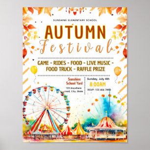 Affiche de carnaval d'automne modifiable