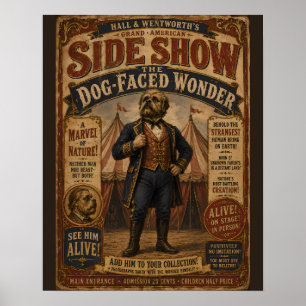 Affiche de carnaval de spectacle américain vintage