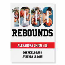 Affiche de carrière de 1000 rebonds de basket-ball
